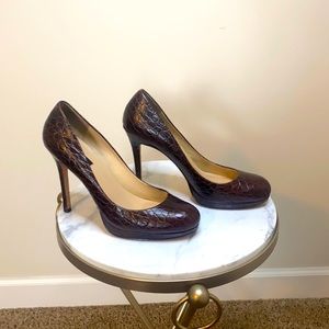 Ann Taylor size 9 leather pumps brown